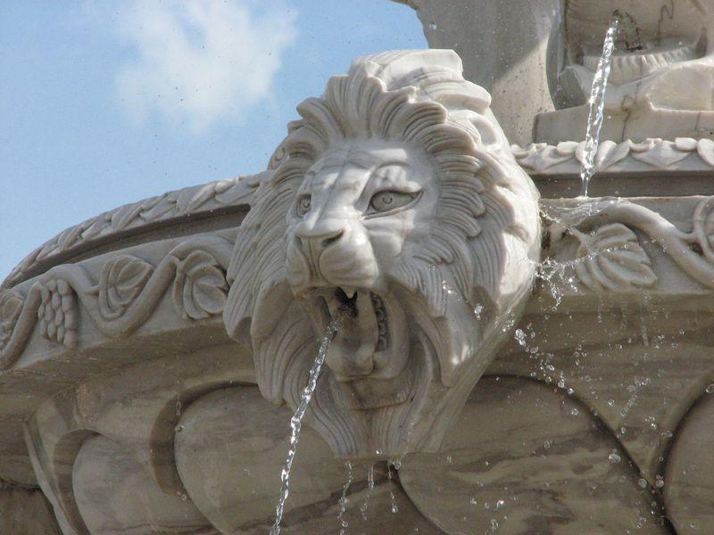 003 Fragment fontana s lvom v Safari-parke Tajgan on zhe Park  lvov